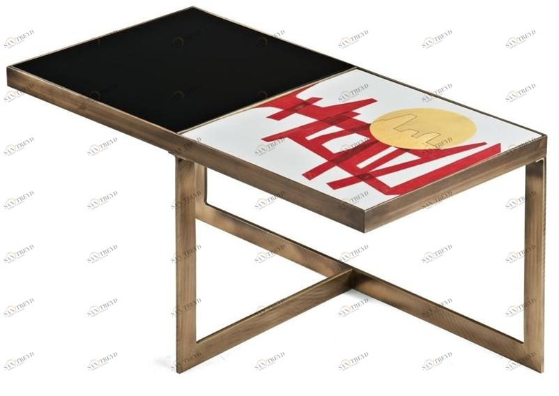 MARIONI Низкий прямоугольный журнальный столик Carousel 02872