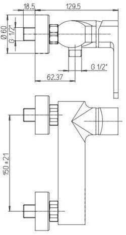 Paini Ovo 86CR5112SKM смеситель для душа - Вид №1