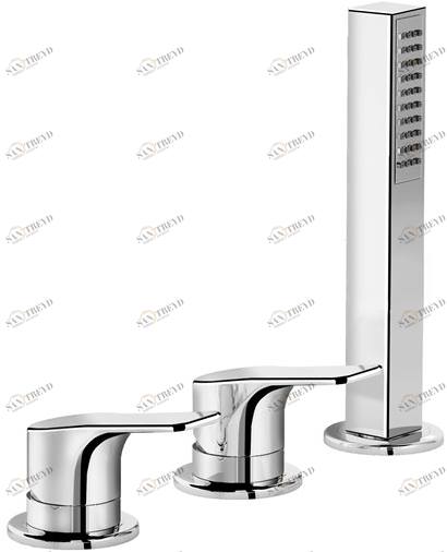 Fir Italia Комплект для ванны из латуни с ручным душем на 3 отверстия New handy 52 5231504