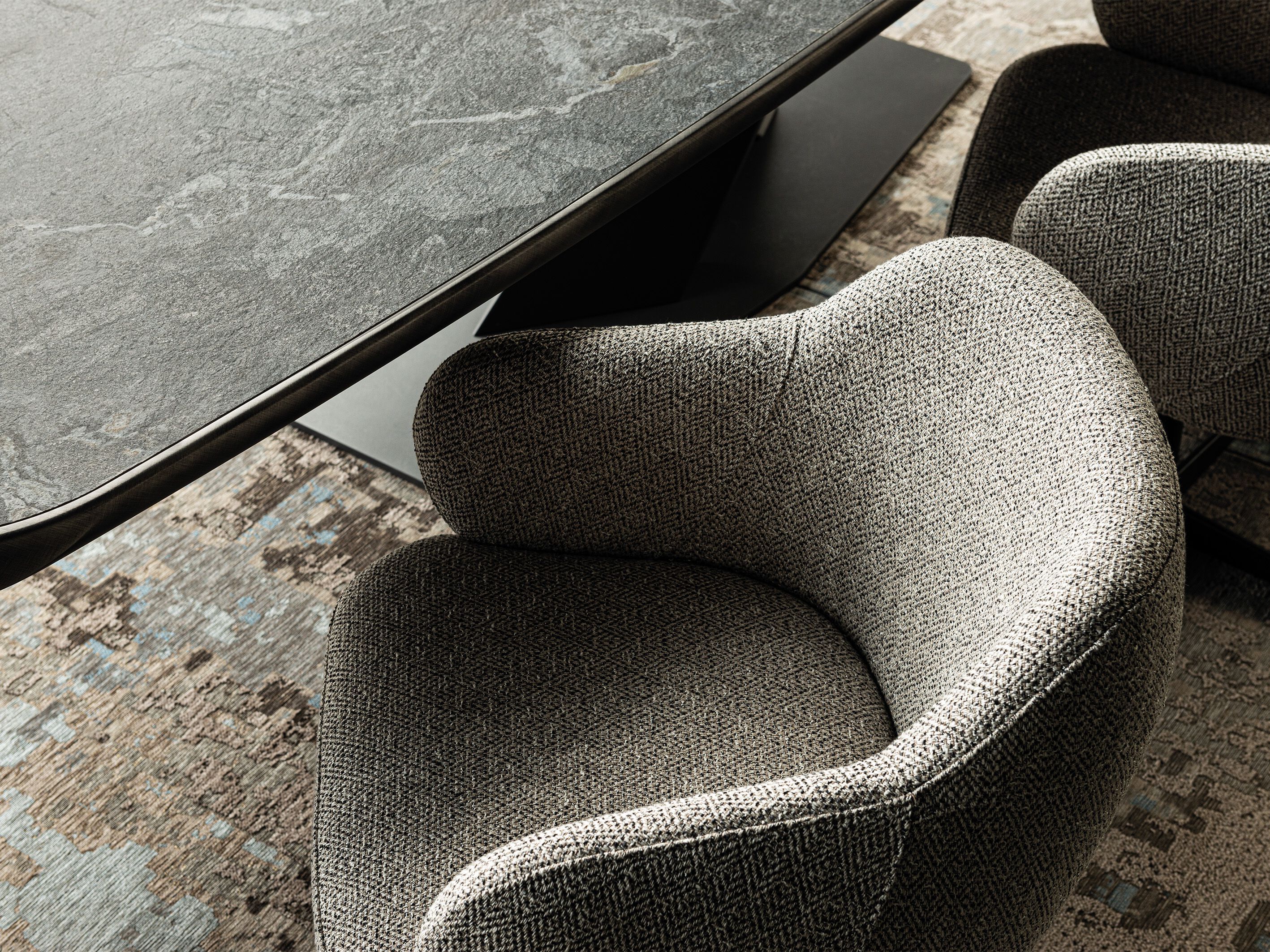 Мягкое вращающееся кресло с подлокотниками Cattelan italia BOMBÈ X ARCH-00119548 - Вид №8