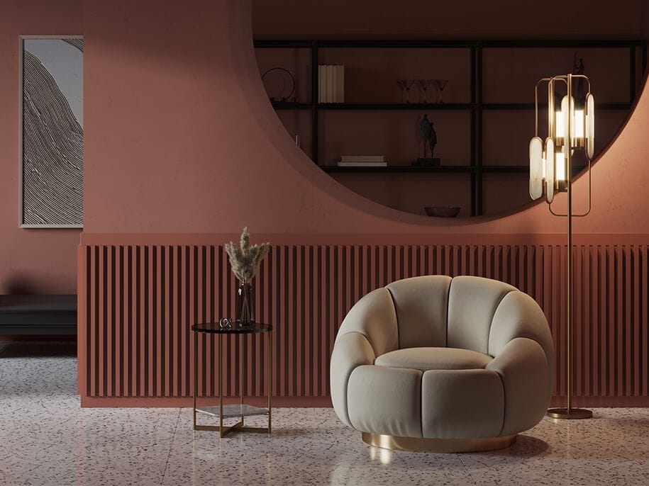 Металлический торшер Maytoni мрамор ARCH-00006941