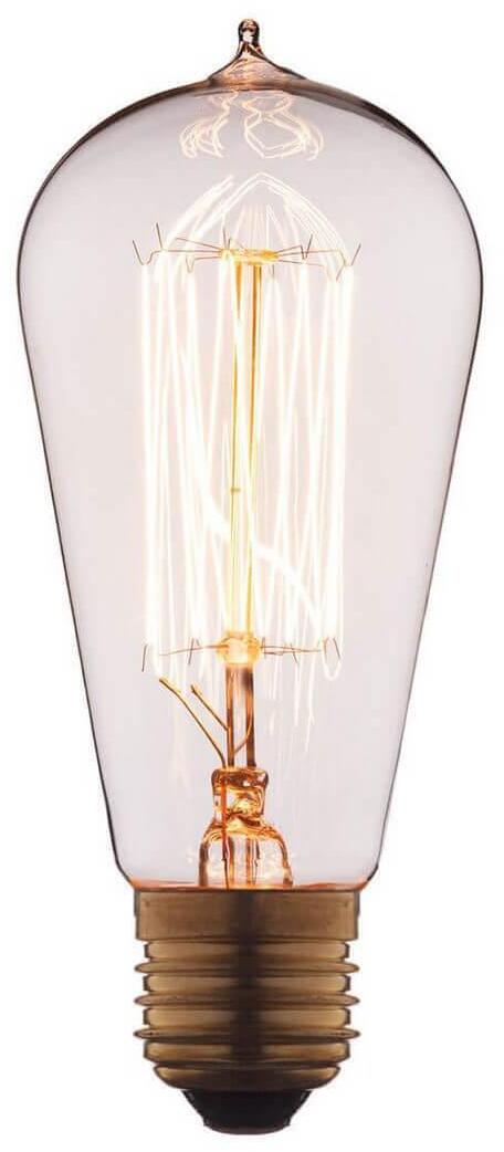 6440-SC Лампа накаливания E27 40W прозрачная Loft IT Edison Bulb