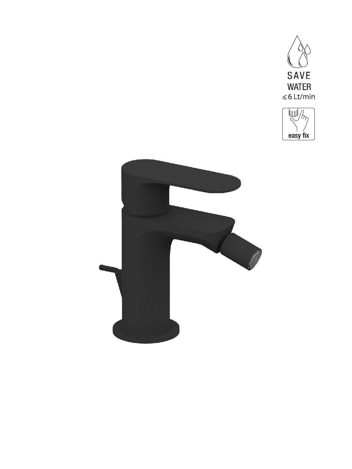 Однорычажный смеситель для биде с ограничителем расхода Rubinetterie Frattini Lea ARCH-00107186 - Вид №6