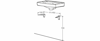 15088 Подвесная раковина настенная прямоугольная IFO  - Вид №6