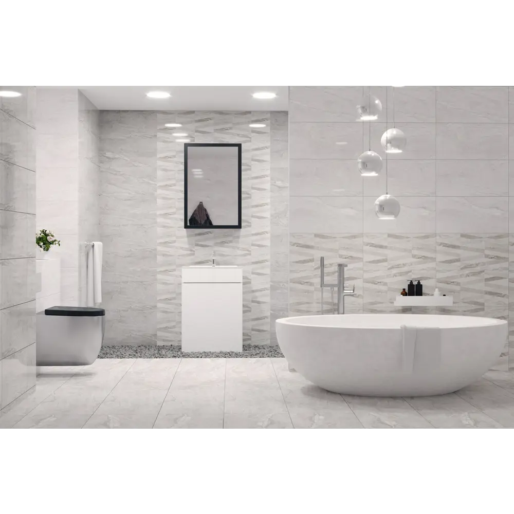 Плитка настенная Marmo Milano Lines 30х60 см 1.44 м² цвет серый 82637808 STLM-2170417 Golden Tile  - Вид №3
