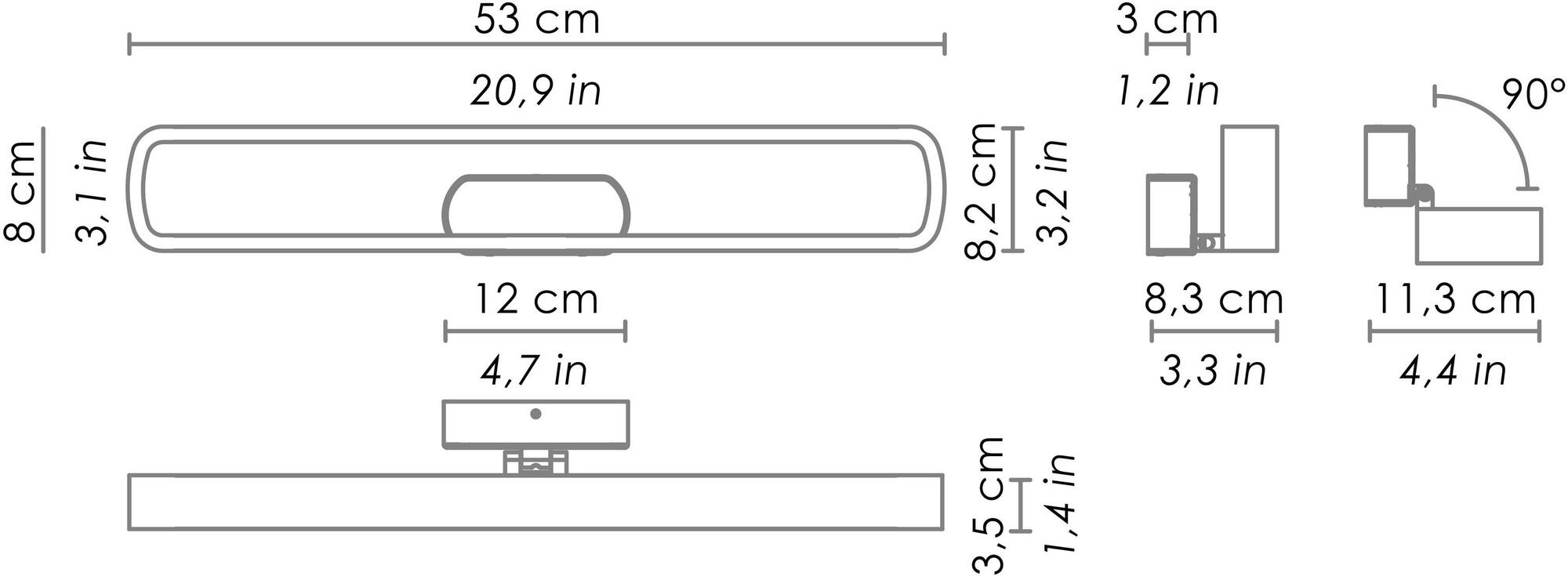 AiLati Регулируемый светодиодный настенный светильник Stripe sun-id-1507553 - Вид №5