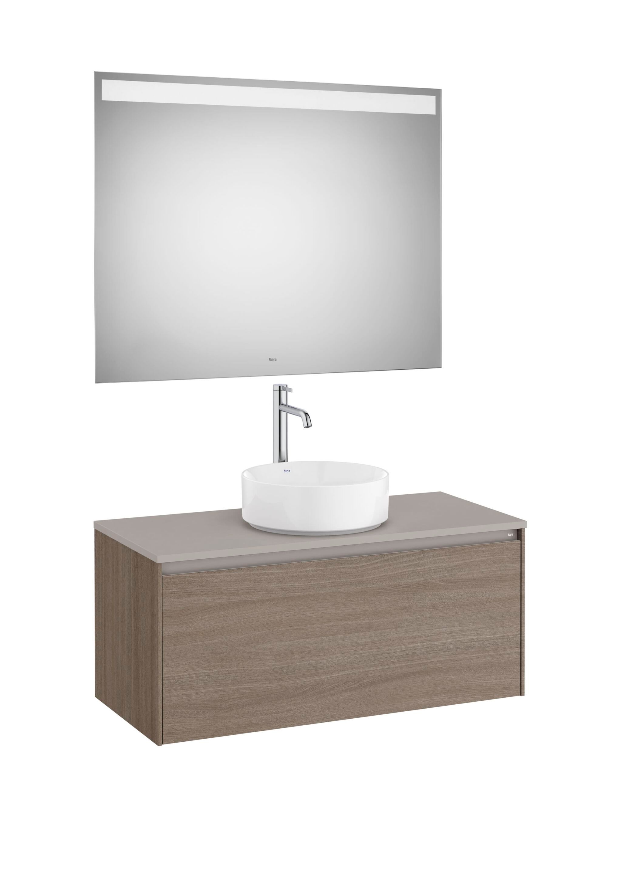 Деревянный одиночный умывальник с зеркалом Roca Ona ARCH-00036665 - Вид №6