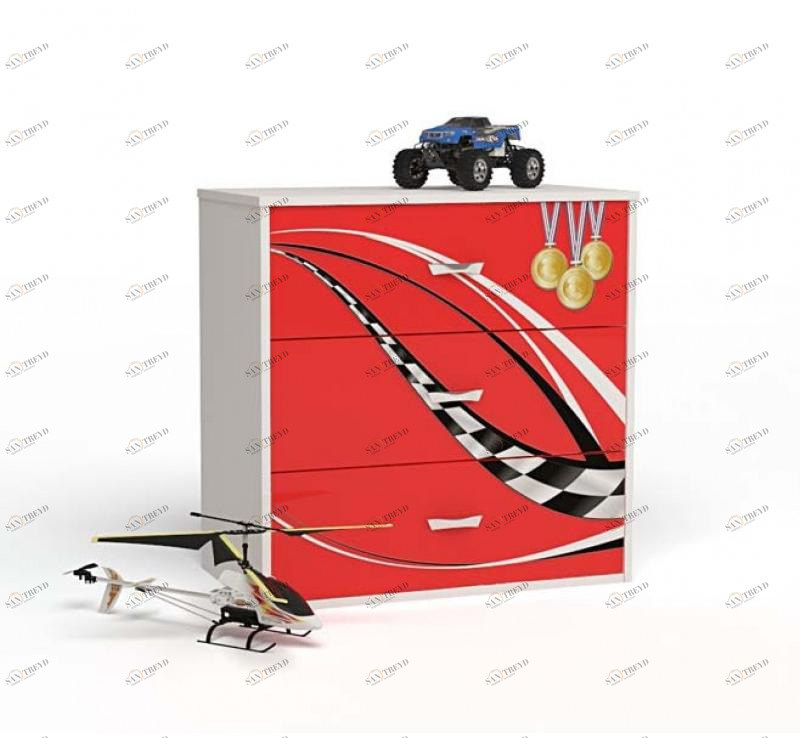 Комод ABC-KING Formula красная 4631148150515