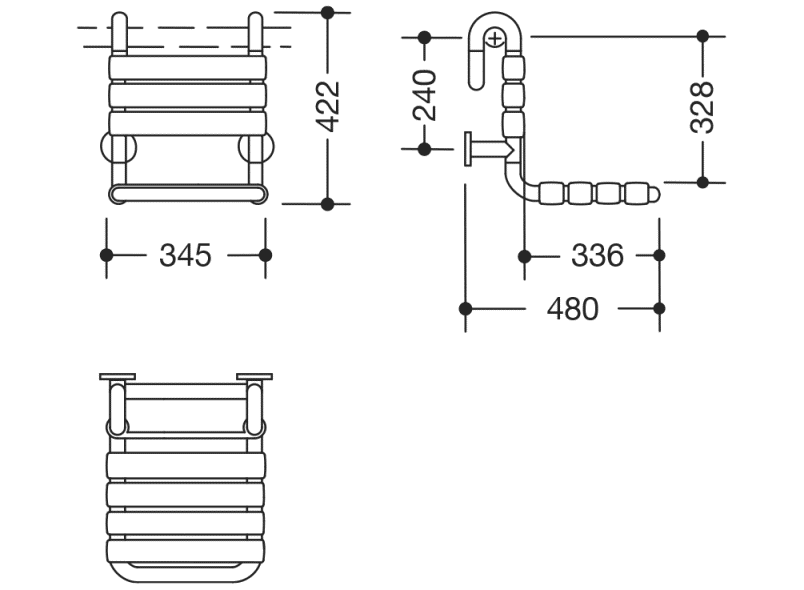 801.51BFR101 подвесное сиденье HEWI Edition matt | Polyamid  - Вид №2