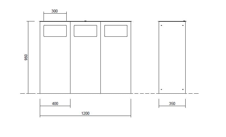 Стальная корзина для мусора для утилизации отходов Studio Città ECO BIN CITY BIG ARCH-00037560 - Вид №2