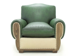 Кожаное кресло с подлокотниками