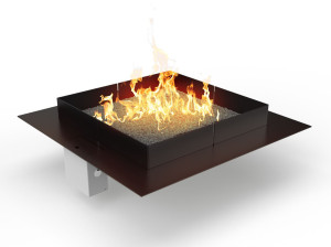 Центральный газовый открытый камин