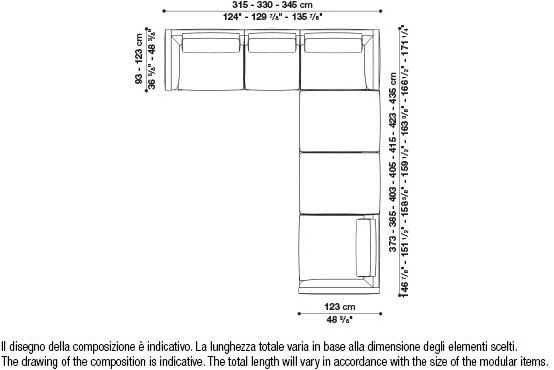 B&B Italia Модульный угловой диван из ткани Richard sun-id-1472345 - Вид №114