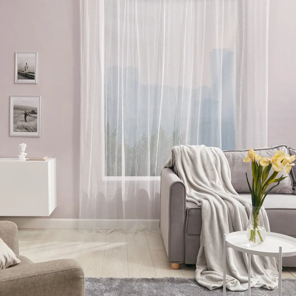 Тюль MIAMOZA Leopar с геометрическим узором 300×280 см 84997673 STLM-0057581