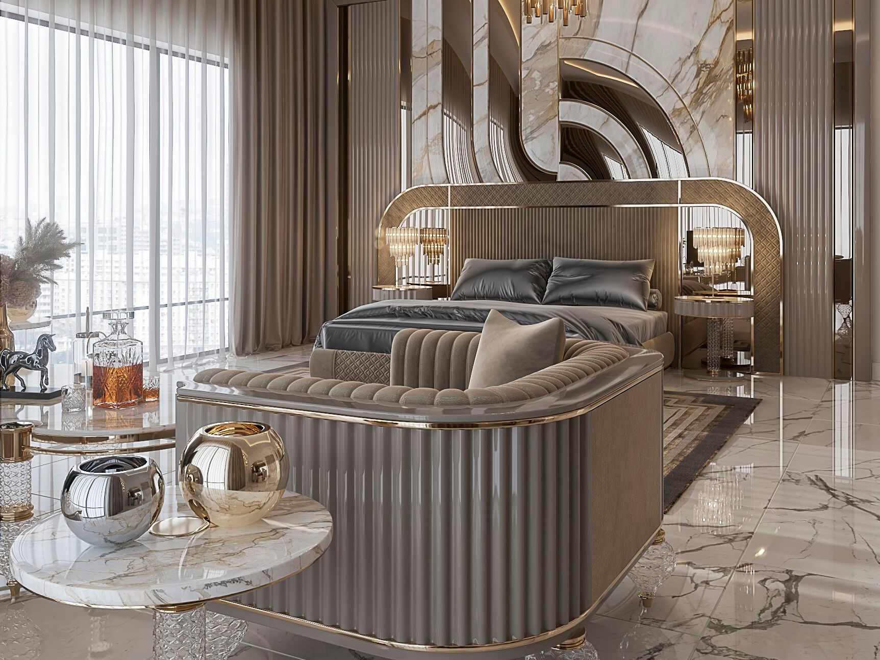 Овальный журнальный столик Zebrano Velovis ARCH-00062297 - Вид №7