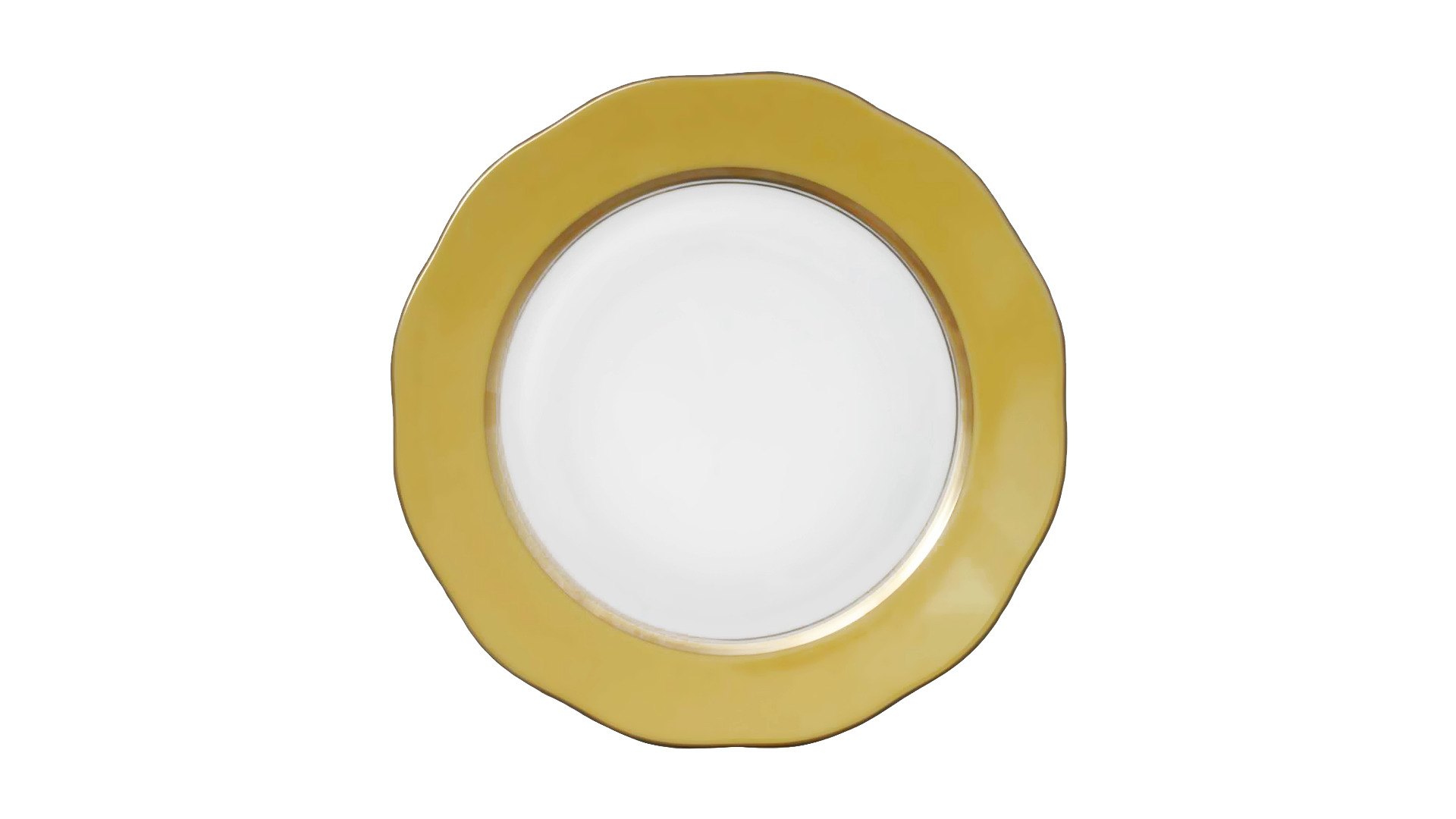 10649250 Herend Набор тарелок подстановочных Herend 30,5см (бело-жёлтый), 6 шт Фарфор  - Вид №1