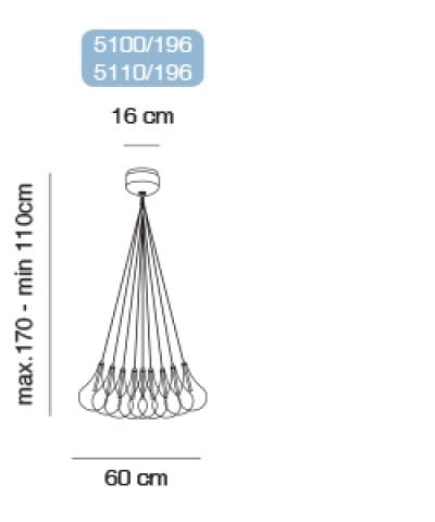Стеклянный светодиодный подвесной светильник Alma light ARCH-00087061 - Вид №5