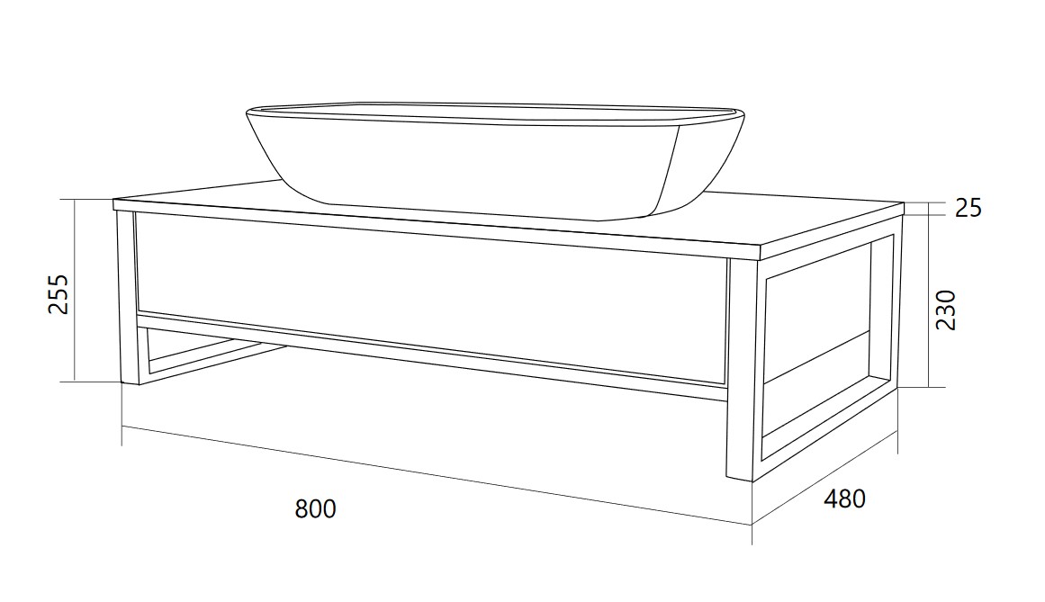 У85842 Тумба GRUNGE LOFT 80П 1в.я Дуб Вотан 1 Marka GRUNGE LOFT  - Вид №6
