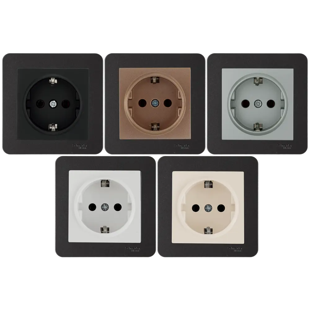 Двухместная рамка SYSTEME ELECTRIC W59 для розеток и выключателей - графит 82593334 STLM-0030827 - Вид №1