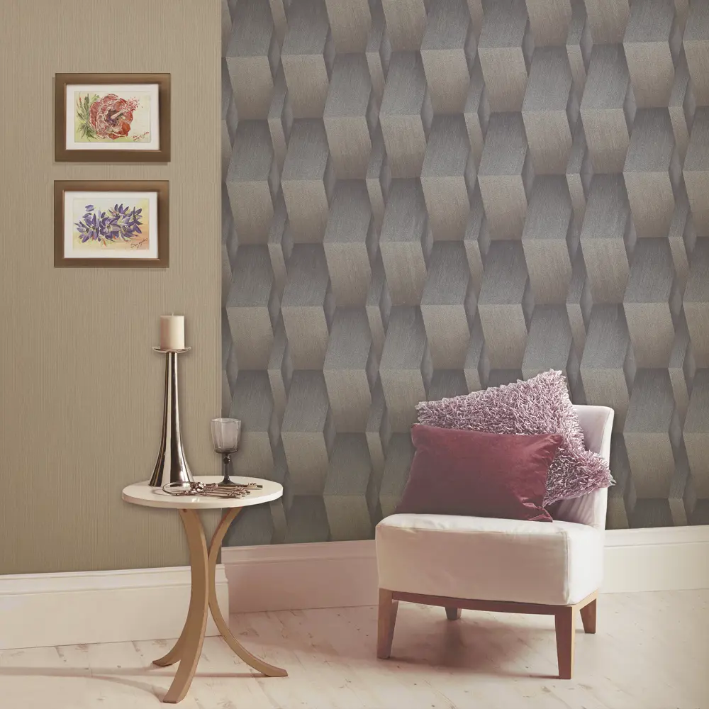 Обои флизелиновые Erismann Fashion for walls серо-коричневые 1.06 м 12036-30 82560252 STLM-2167451 - Вид №2