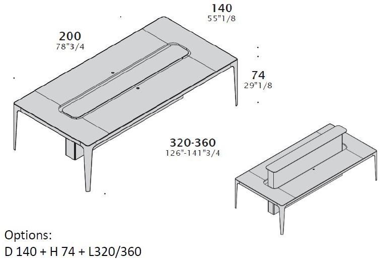 ESTEL GROUP Стол для переговоров из керамики с системой управления кабелями Grand more sun-id-1424624 - Вид №5