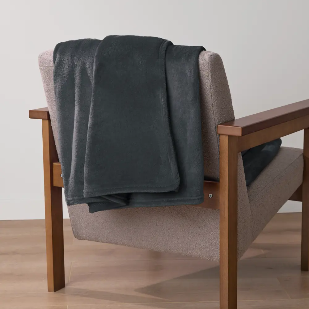 Плед KREAFORTA Flandria 200x220 см микрофибра цвет графитовый STLM-2111672