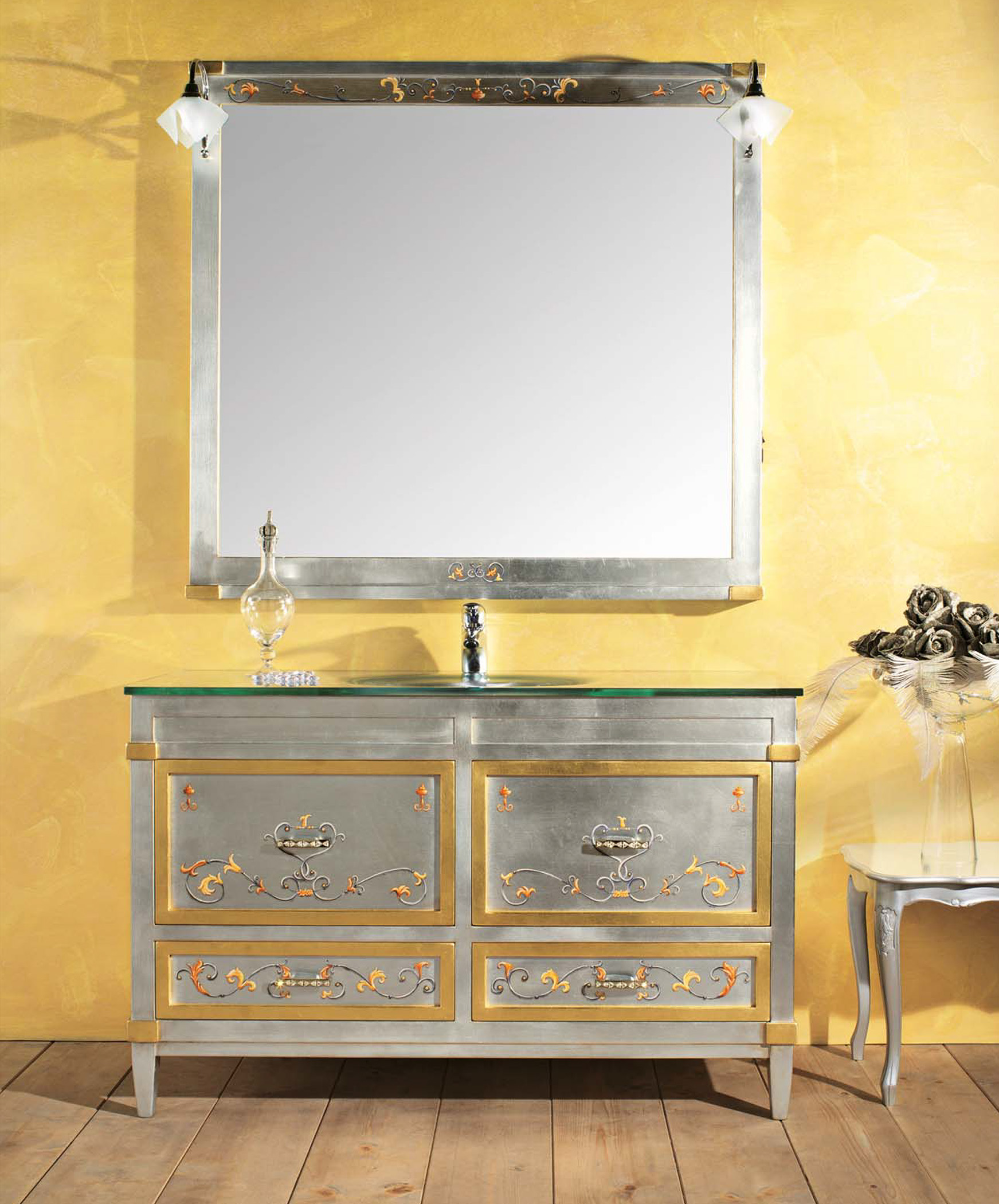 G8042 Tifernoit Серебряная / золотая композиция для ванной с украшениями Bagno  - Вид №1