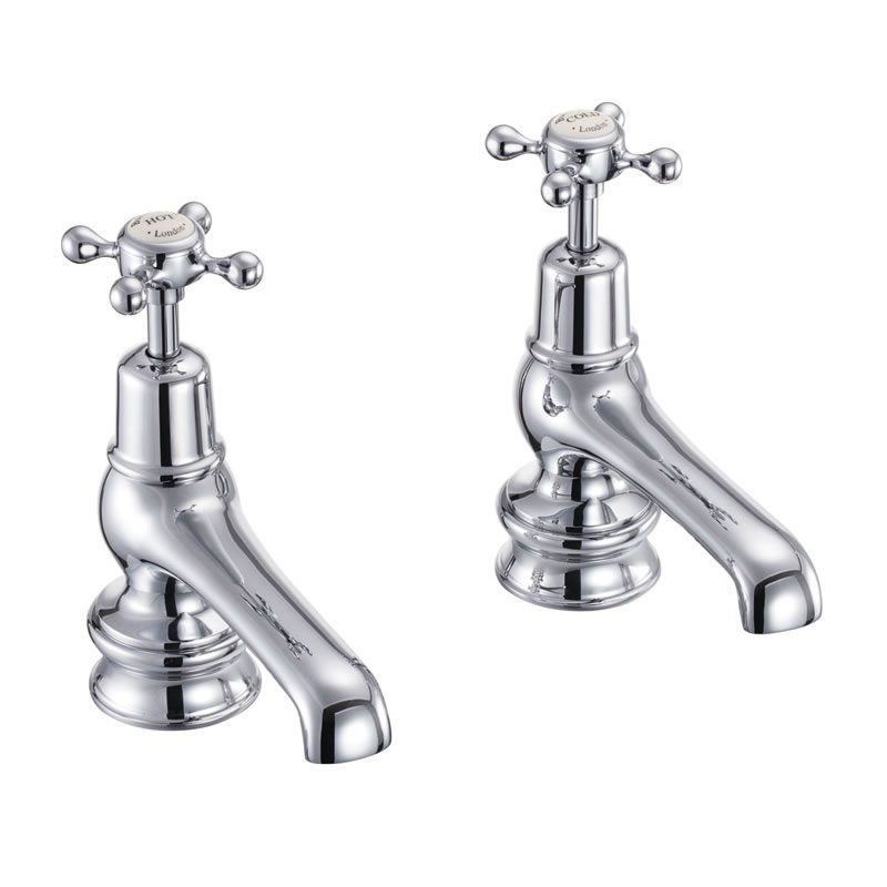 Burlington Кран для бассейна Claremont Regent 5 " Полный оборот с белым акцентом в Chrome CLR2  - Вид №2