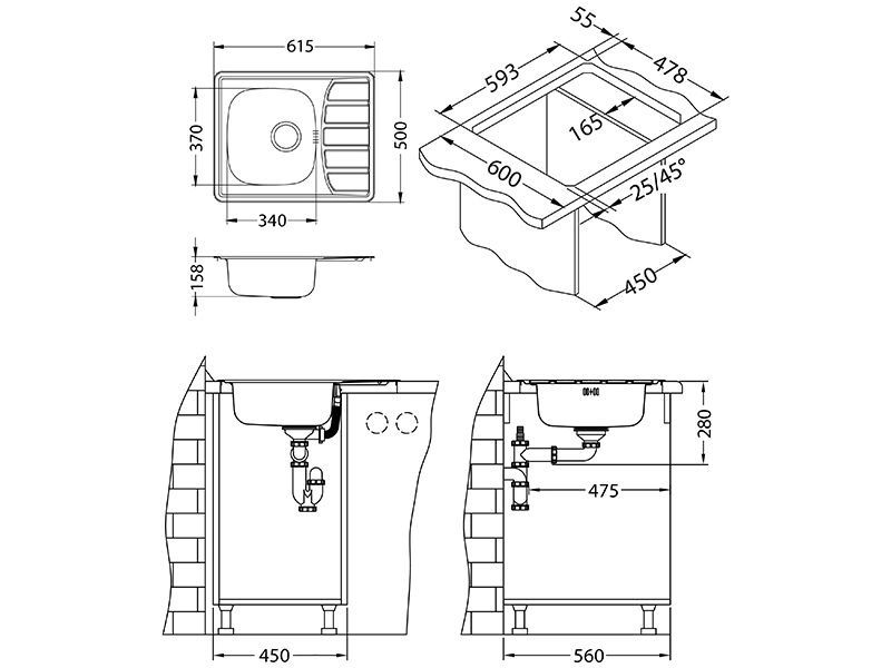 Мойка Alveus Zoom 10 1098940 - Вид №3
