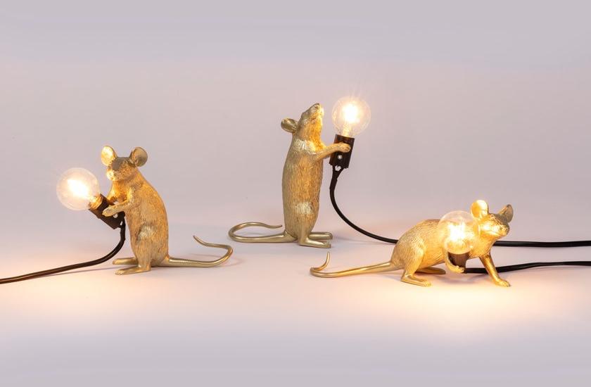Seletti Светодиодная настольная лампа из смолы Mouse lamp sun-id-1347919 - Вид №11