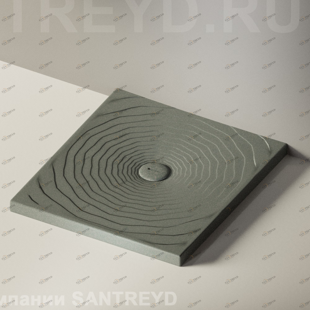 Flaminia WATER DROP Душевой поддон 80 см серый DR80.7037 Ceramica Flaminia DR807037