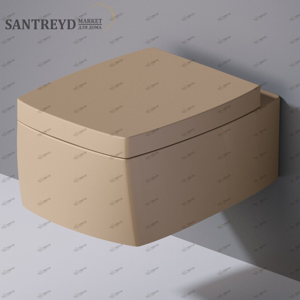 S521131 Подвесной унитаз настенный Бежевый A. e T. Italia SQUARE Италия AeT ITALIA