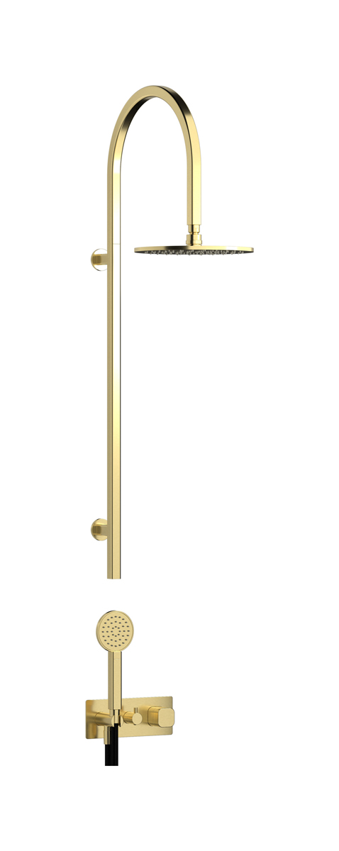 Душевая колонна в комплекте с душевым гарнитуром. WE ARE IB eo800is_1 Brushed Pale Gold Elio