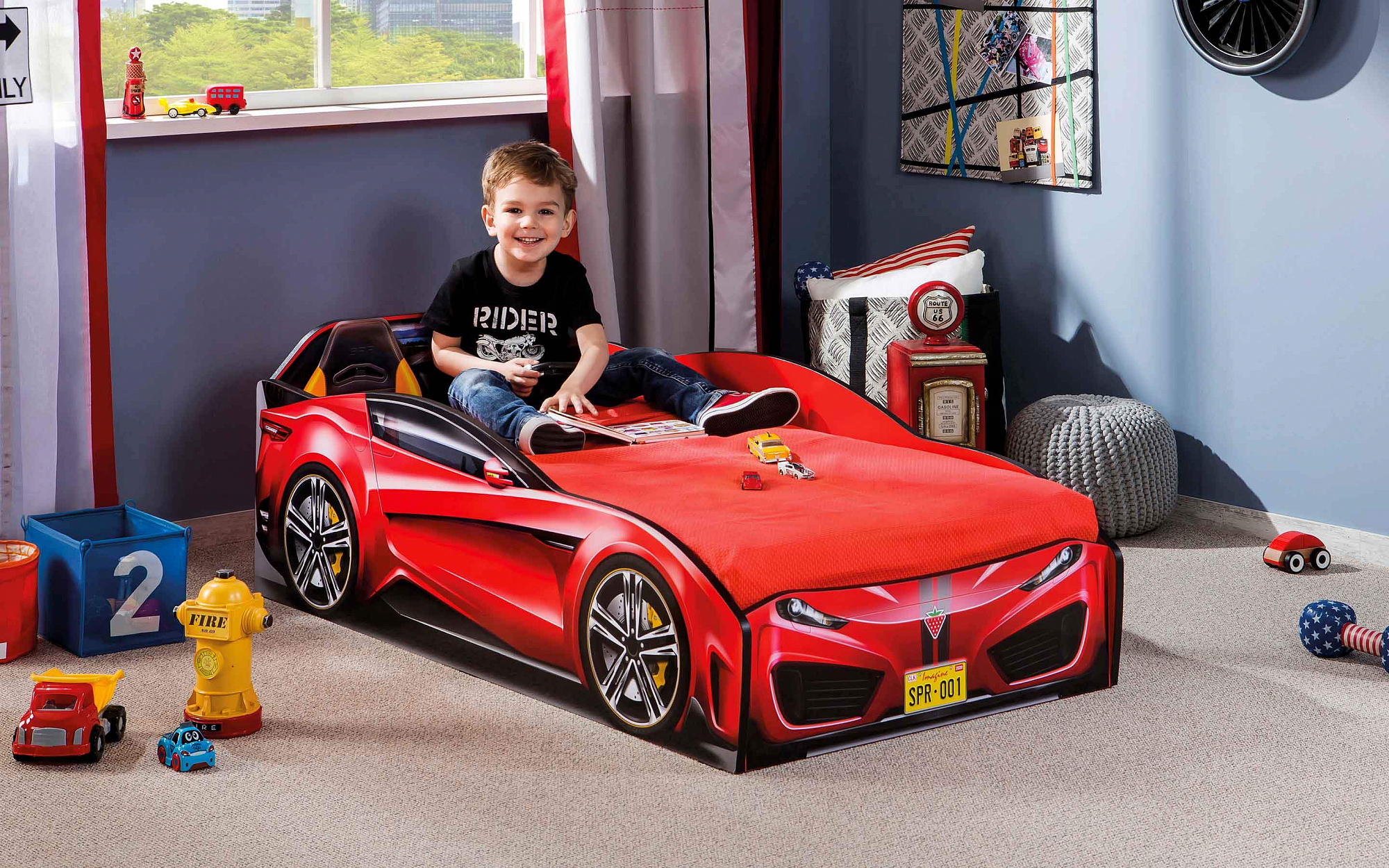 Кровать-машина детская 70х130 см красная Spyder CILEK  00-3832330 Красный Santreyd  - Вид №1