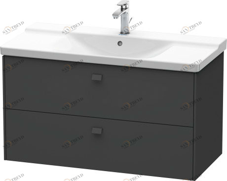 BR412204949 Brioso Тумбочка подвесная Графит матовый, декор Duravit