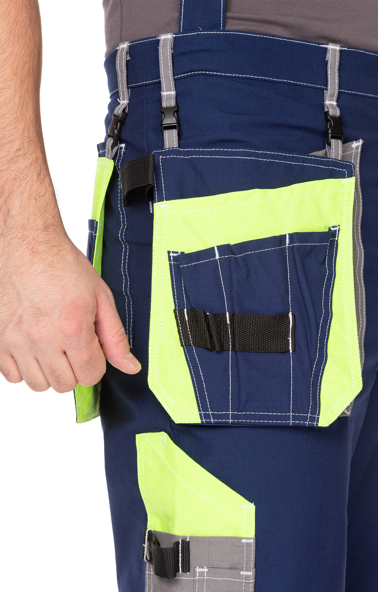 68849 Костюм "Прогресс" темно-синий с серым лимон  Летняя спецодежда  размер 60-62/182-188  - Вид №16