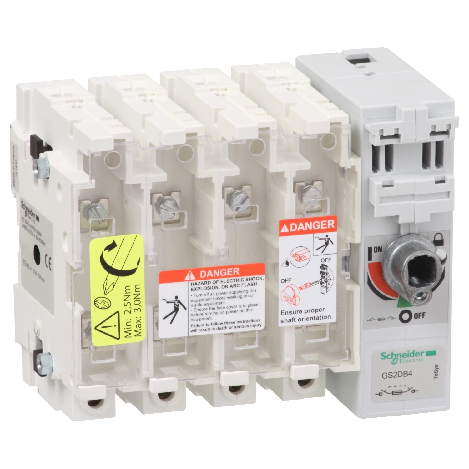 GS2DB4 Рубильник с предохранителем GS 32А 4P, A1 Schneider Electric TeSys 