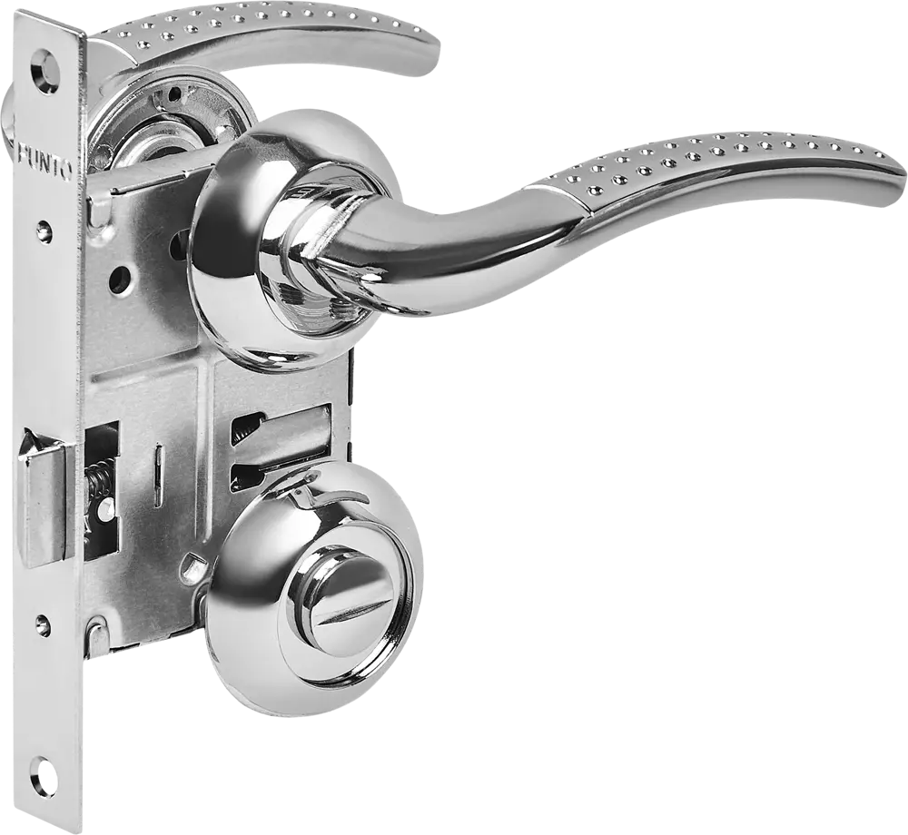 Дверные ручки PUNTO Logica с запорным механизмом, хром 85202263