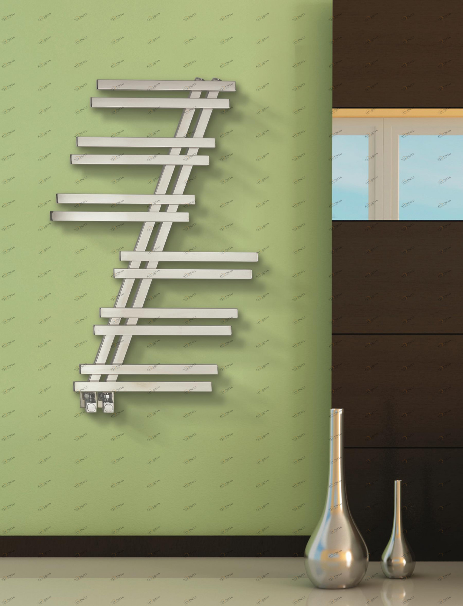 Полотенцесушитель Hammam ORCA Stainless steel  комбинированный; электрический или водяной Сталь 