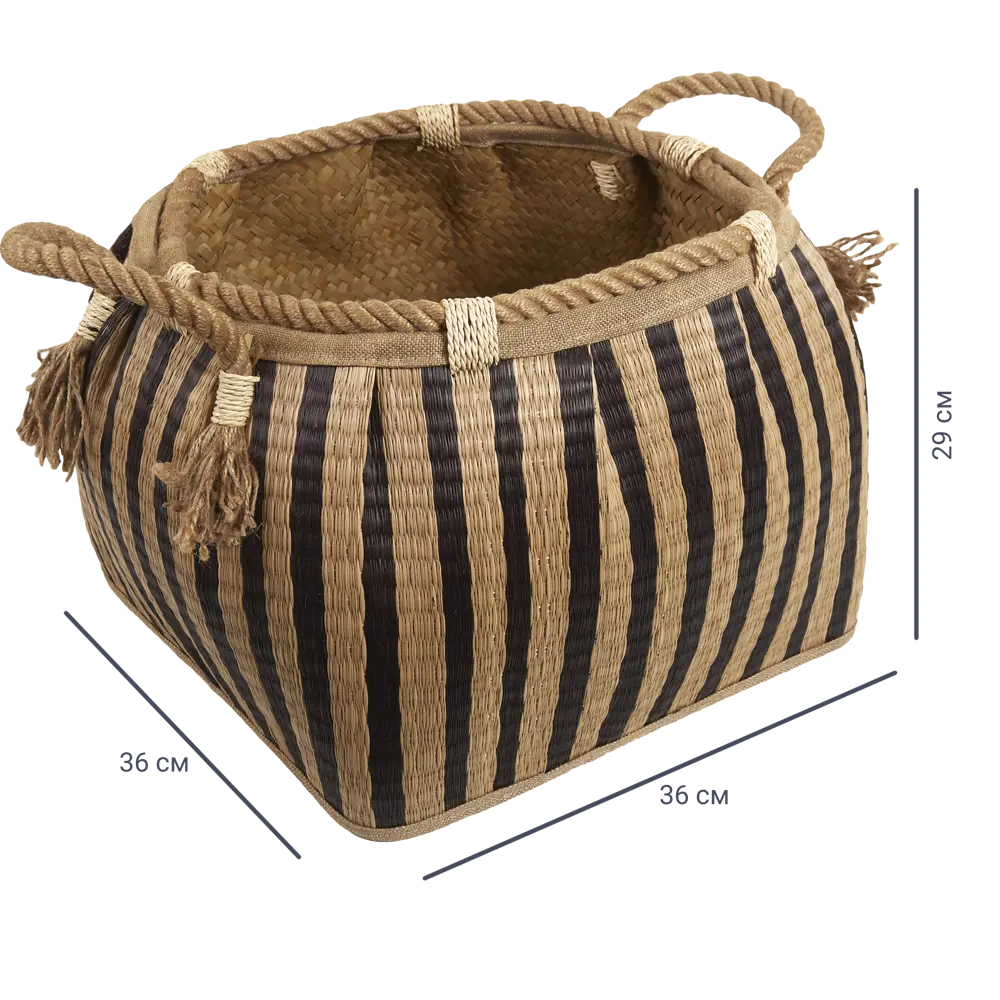 Корзина мягкая Kub HAP8547 36x36x29 см 24 л пальмовое волокно STORIDEA STLM-2011385