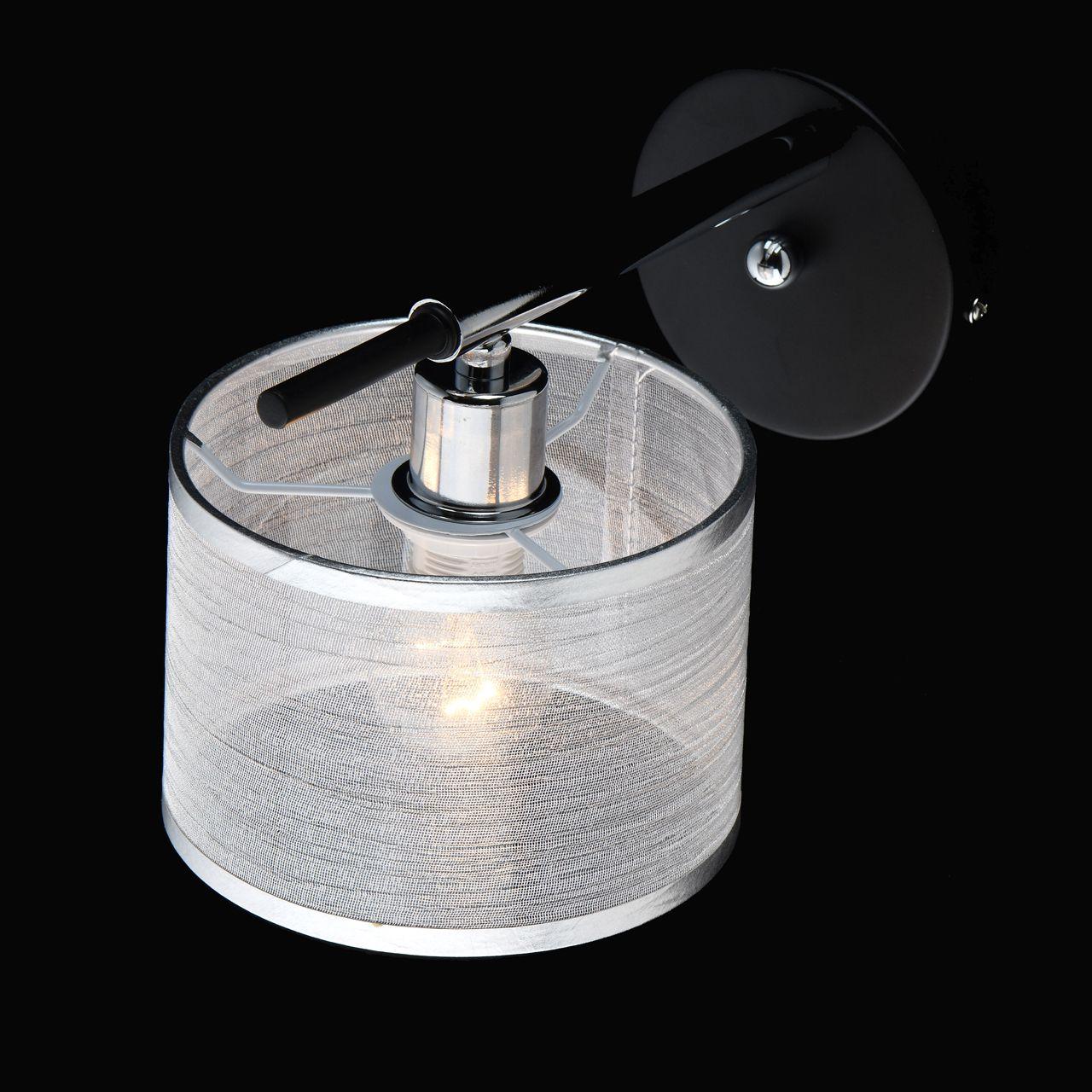 Бра с абажуром серебряное "Конрад" 667021701 DE MARKT КОНРАД 00-3930670 Серебро  - Вид №3