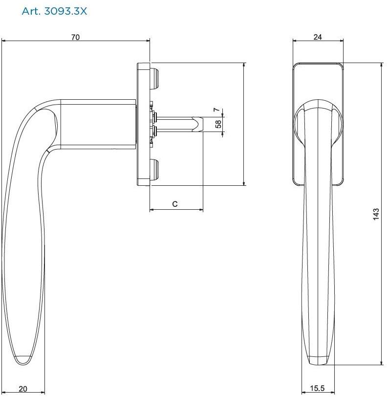 MASTER ITALY Оконная ручка из литого алюминия sun-id-1372872 - Вид №16