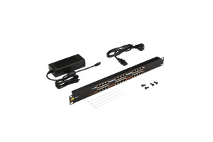 17593122 Панель POE, 19, 12 портов, с одним блоком питания 48V, 120W LAN-PP12-POE/A1 LANMASTER
