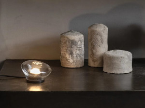 Стеклянная светодиодная настольная лампа