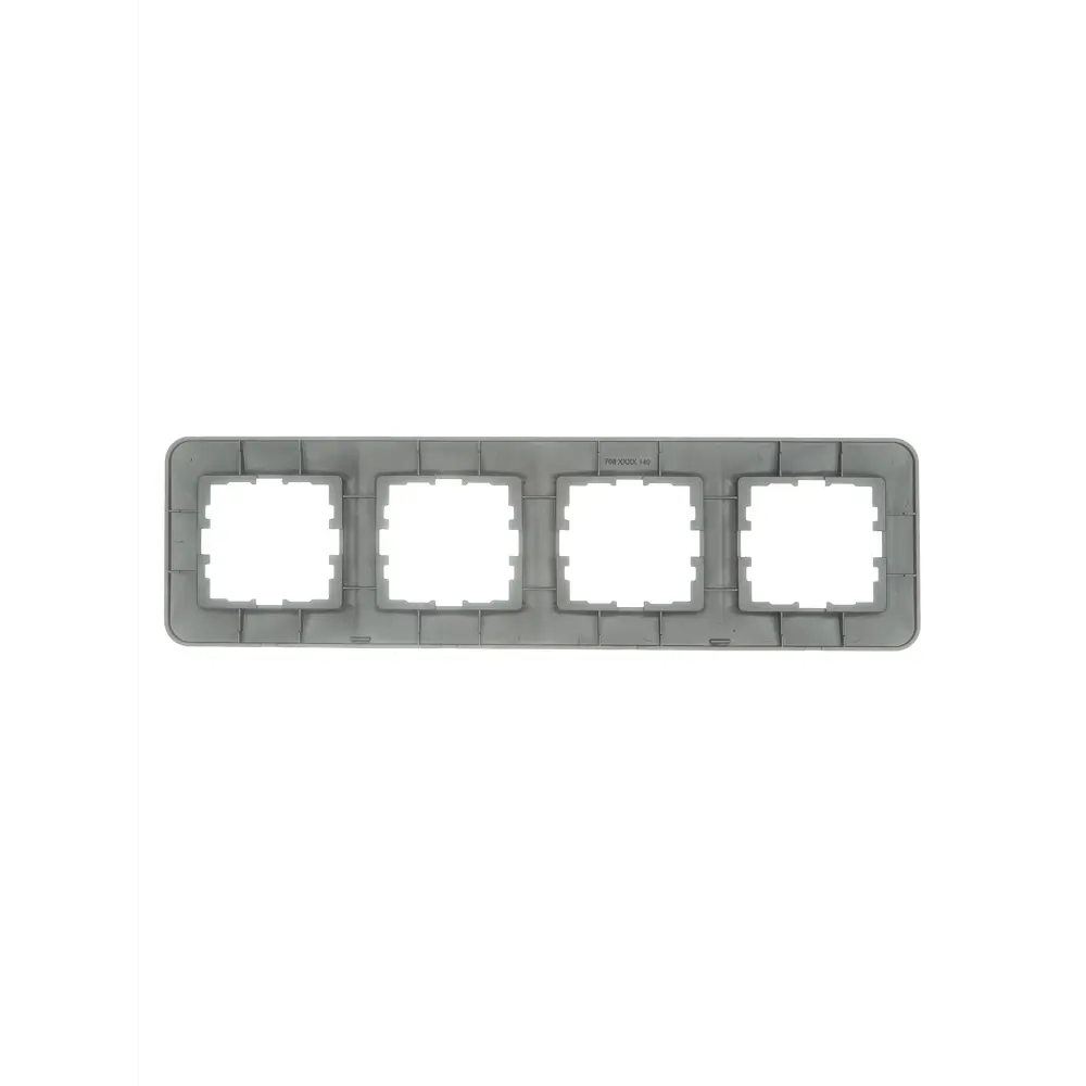 Рамка для розеток и выключателей Lezard Asti 4 поста горизонтальная цвет платина STLM-2055530 - Вид №2