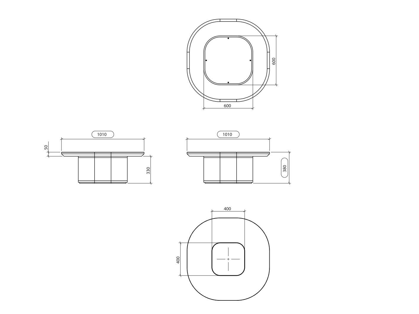 Квадратный журнальный столик из травертина Laskasas Essence ARCH-00063624 - Вид №5