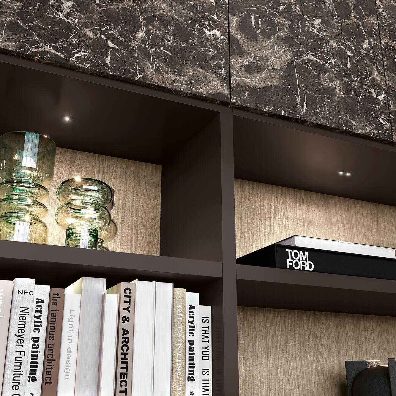 Деревянный секционный книжный шкаф Febal Casa TRENTA ARCH-00000563 - Вид №13