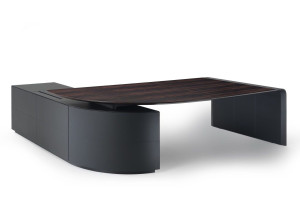 Деревянный угловой стол с ящиками