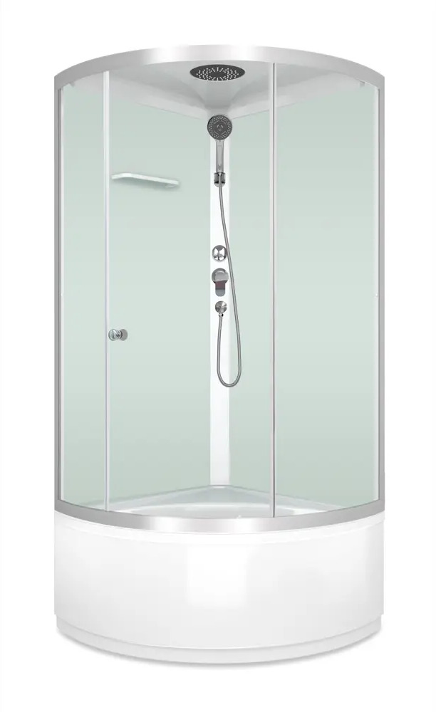 87210060 Душевая кабина Domani-Spa Simple высокий поддон 90x90 см цвет хром STLM-0984821