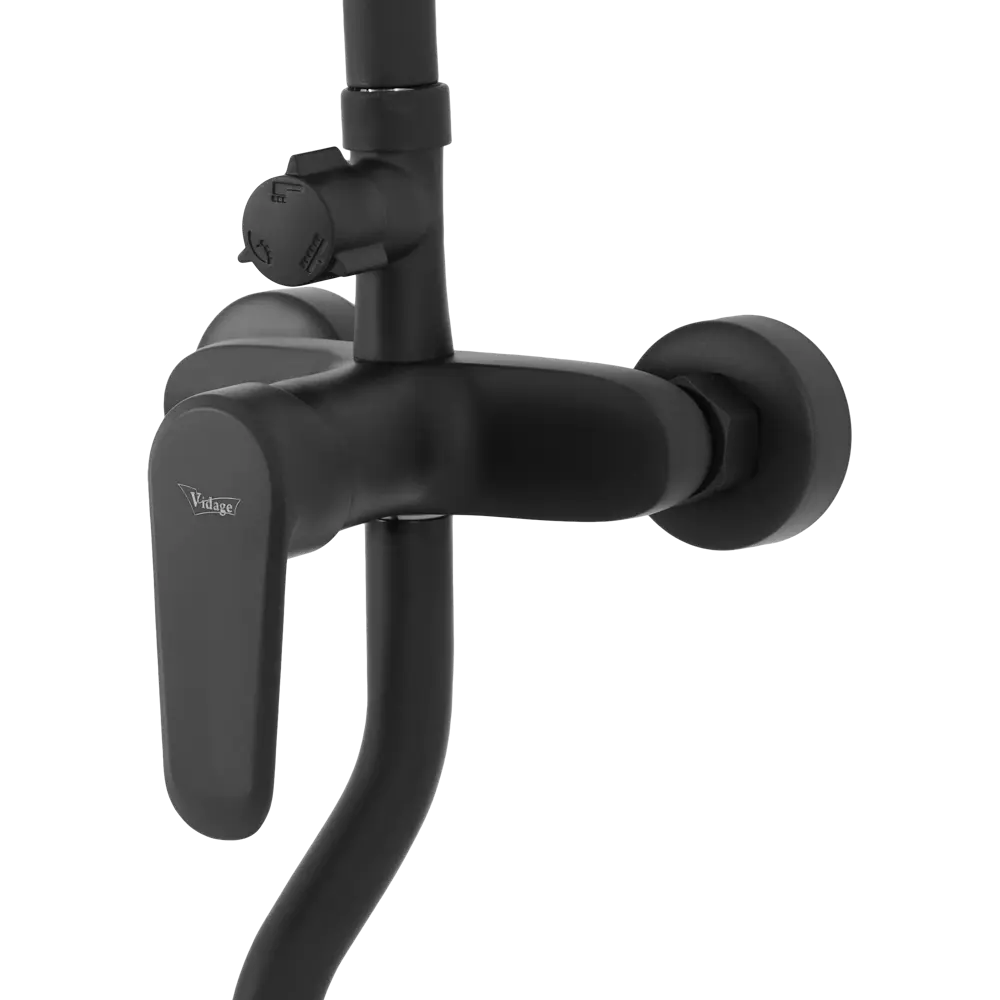 Душевая стойка Vidage Джур-Джур со смесителем 3 режима цвет чёрный STLM-2169140 - Вид №6